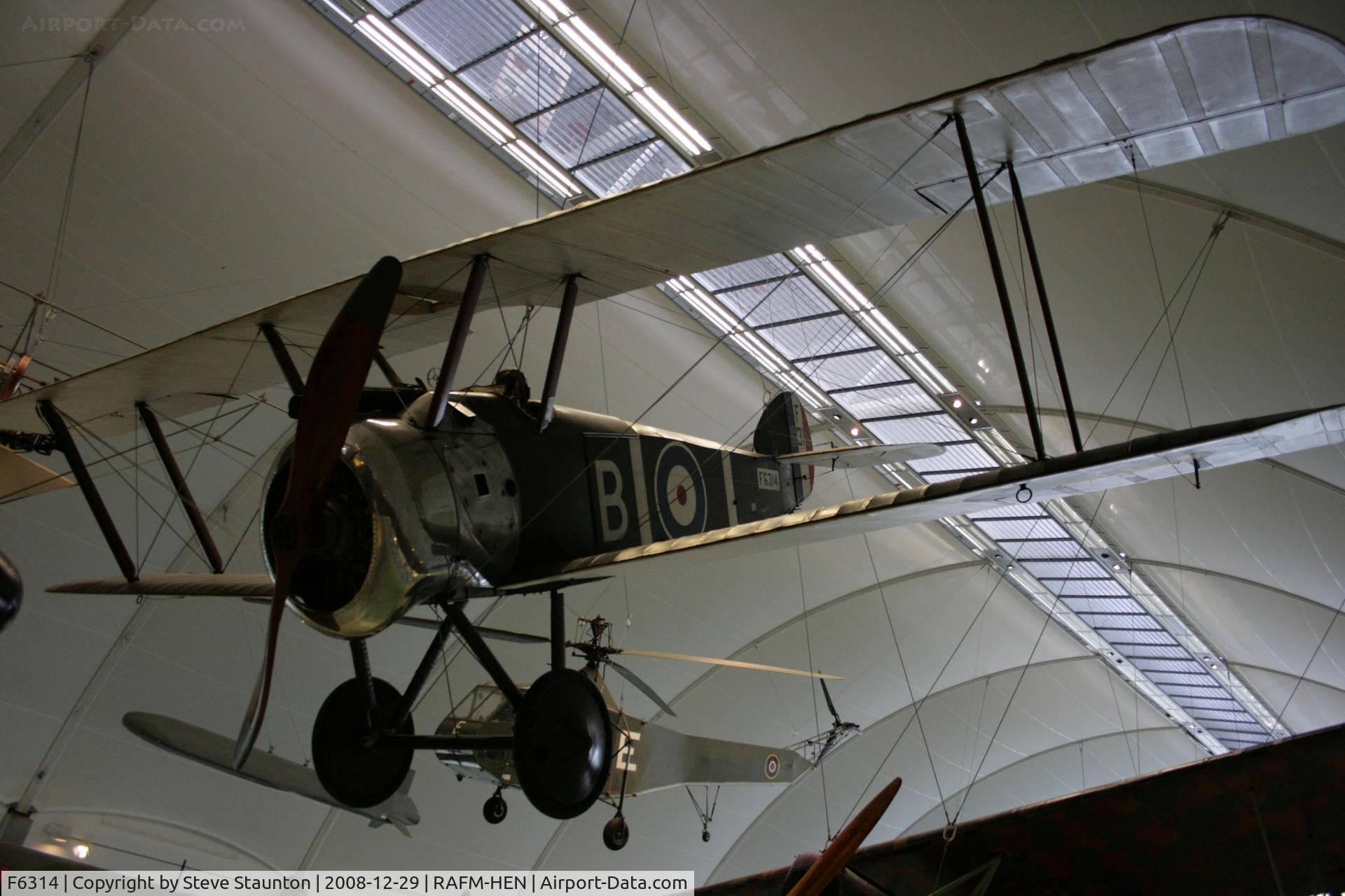 F6314, Sopwith F.1 Camel C/N Not found F6314, Taken at the RAF Museum, Hendon. December 2008