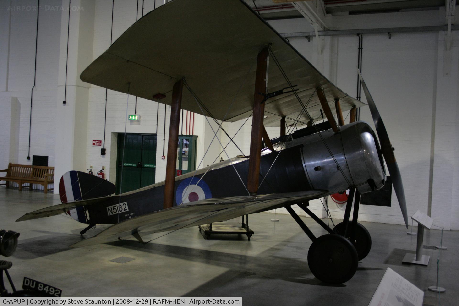 G-APUP, Sopwith Pup Replica C/N PFA 1582, Taken at the RAF Museum, Hendon. December 2008