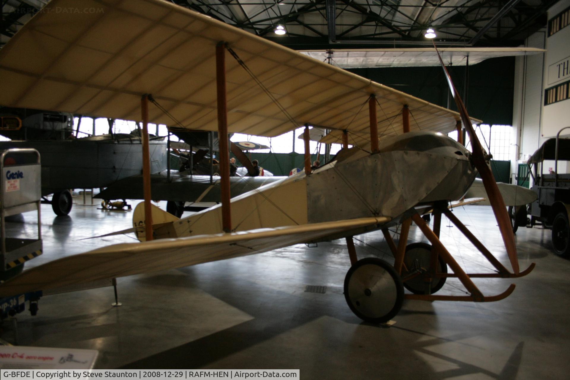 G-BFDE, 1981 Sopwith Tabloid Replica C/N PFA 67-10186, Taken at the RAF Museum, Hendon. December 2008