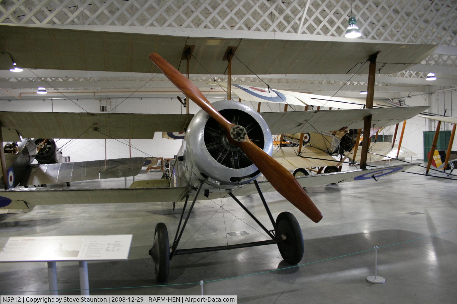 N5912, 1917 Sopwith Triplane C/N Not found N5912, Taken at the RAF Museum, Hendon. December 2008
