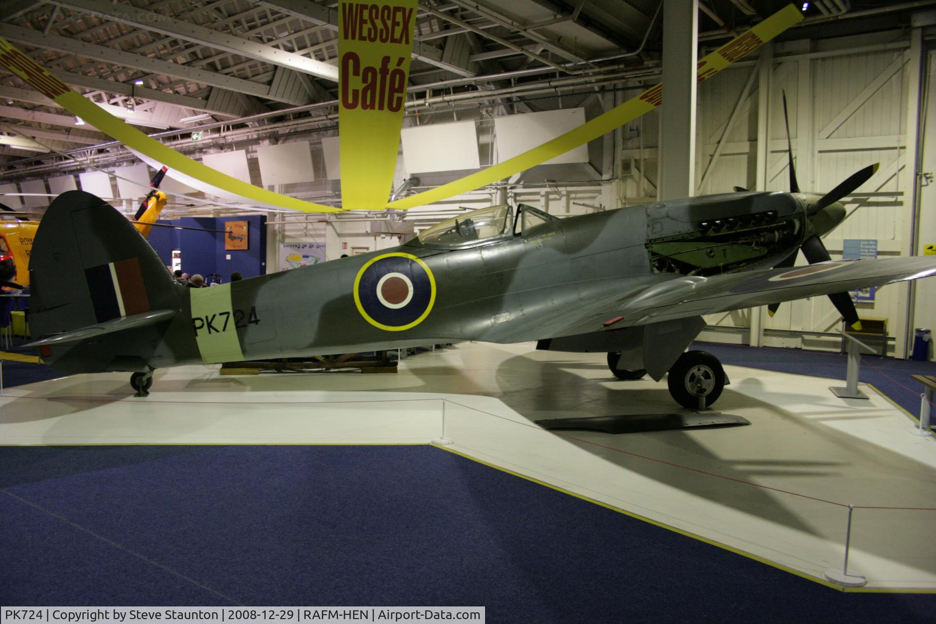 PK724, Supermarine 356 Spitfire F.24 C/N CBAF.255, Taken at the RAF Museum, Hendon. December 2008