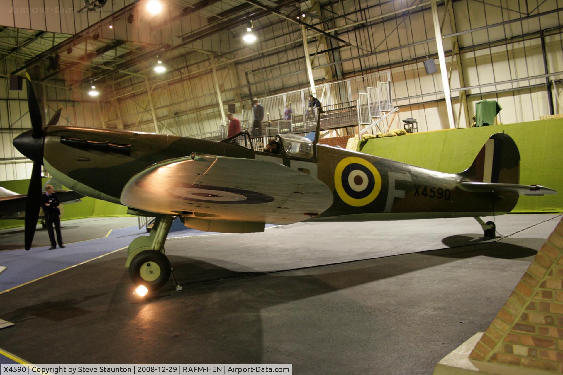 X4590, Supermarine 300 Spitfire Mk1A C/N 6S/81254, Taken at the RAF Museum, Hendon. December 2008
