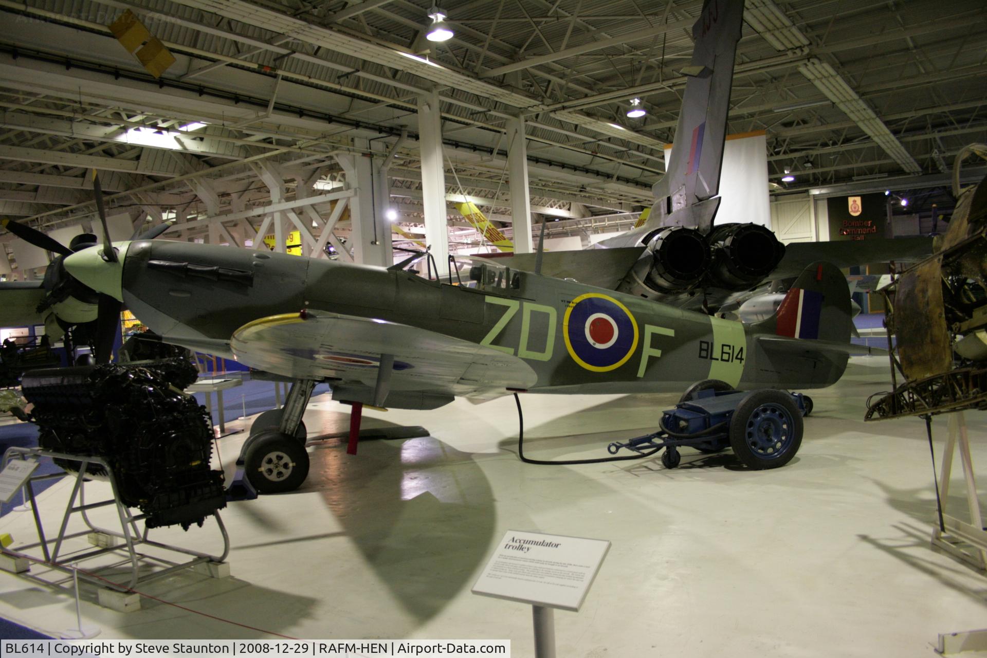 BL614, 1941 Supermarine 349 Spitfire F.Vb C/N CBAF.1646, Taken at the RAF Museum, Hendon. December 2008