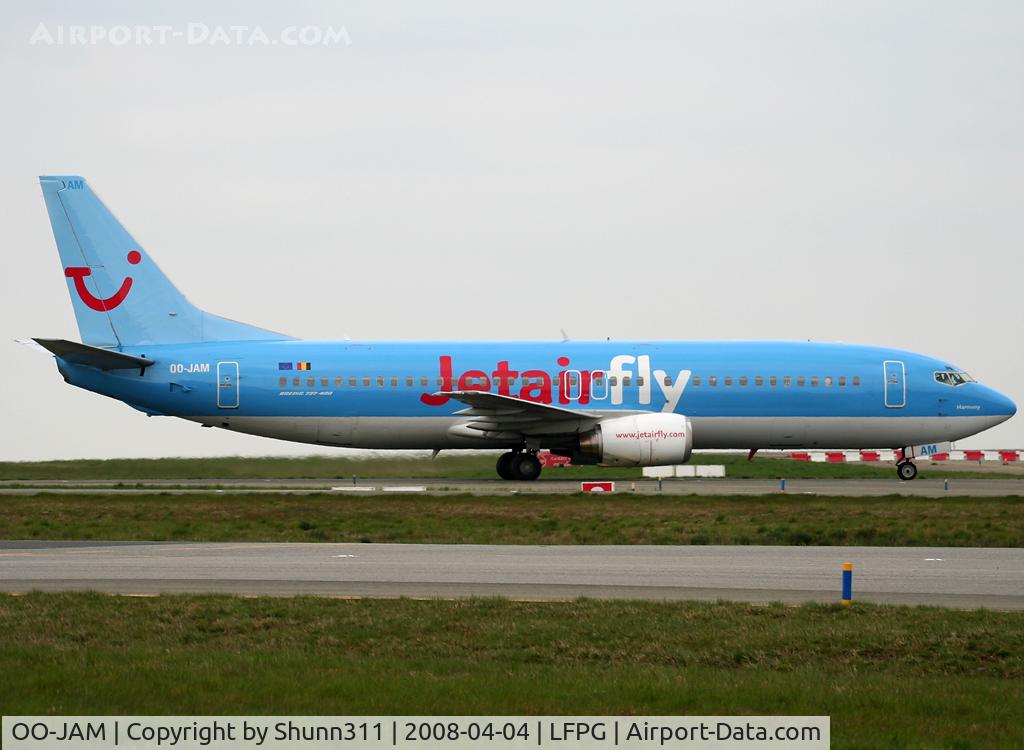 OO-JAM, 1997 Boeing 737-46J C/N 28867, Taxiing to his gate...