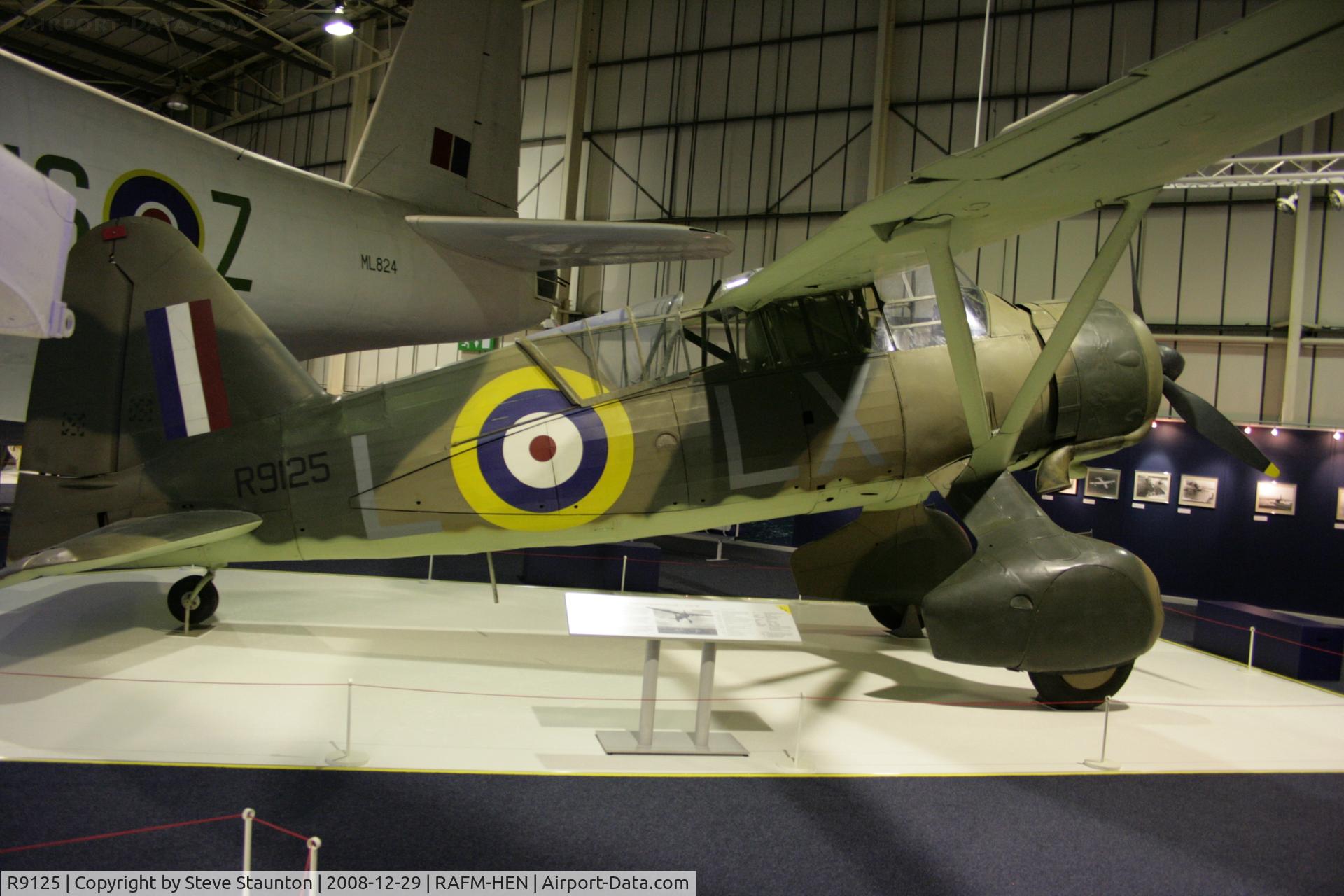 R9125, 1940 Westland Lysander III C/N 1185, Taken at the RAF Museum, Hendon. December 2008