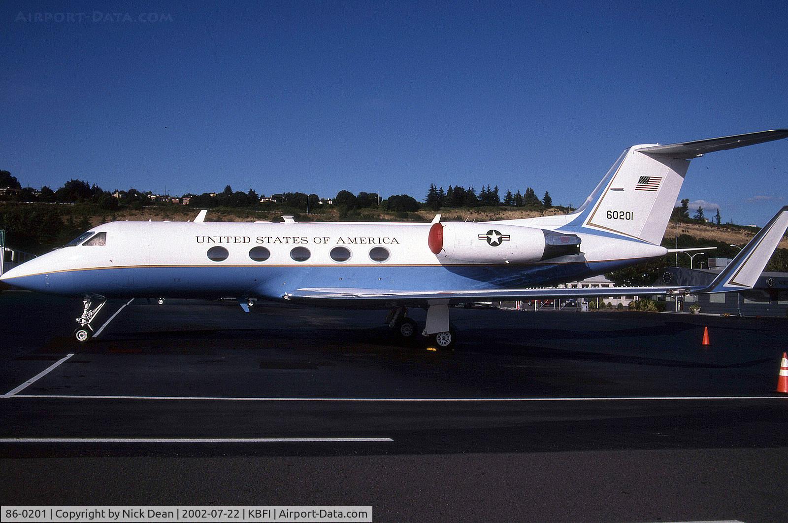 86-0201, 2007 Gulfstream Aerospace C-20B (Gulfstream III) C/N 470, KBFI