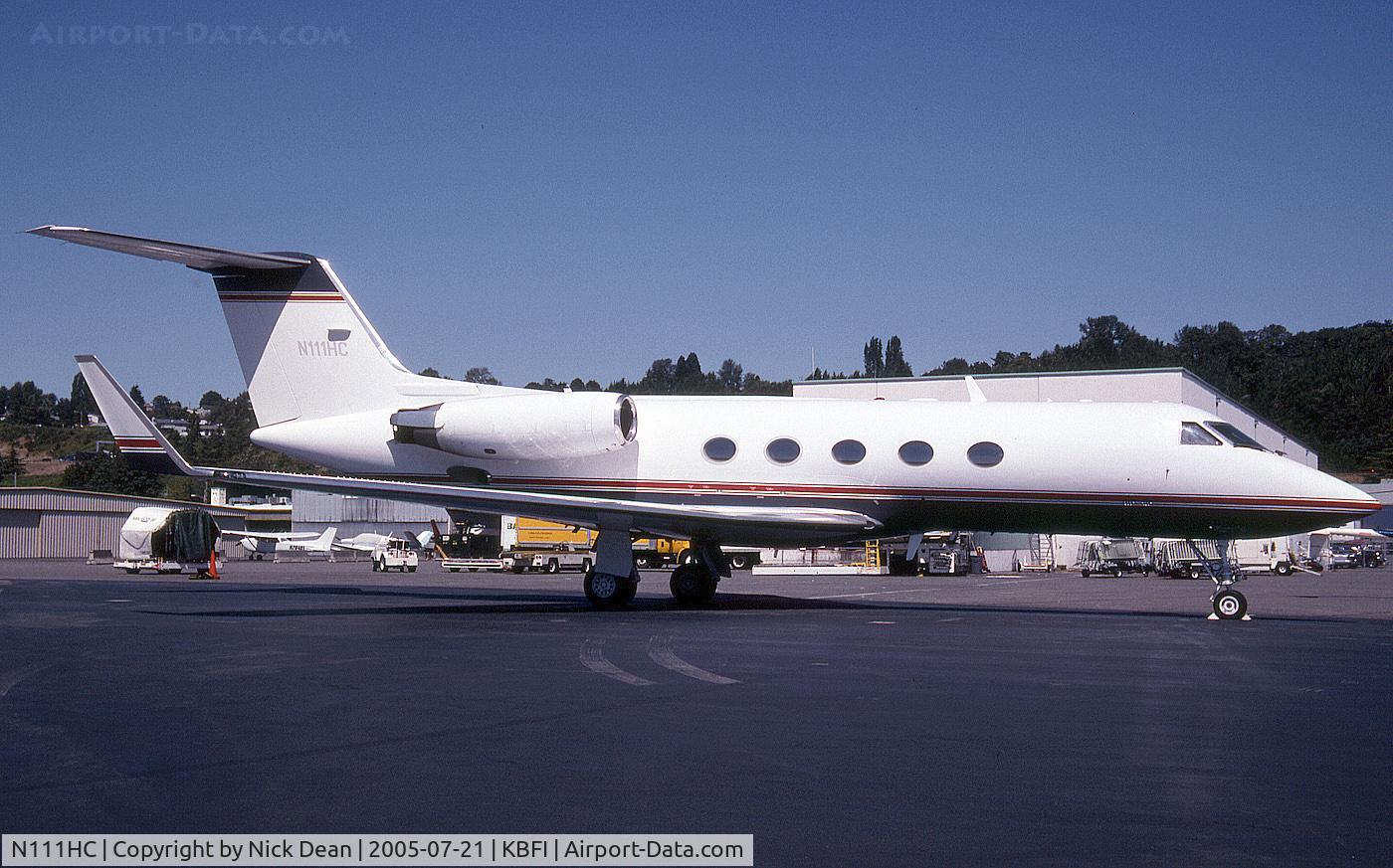 N111HC, 1986 Gulfstream Aerospace G-1159A Gulfstream III C/N 482, KBFI