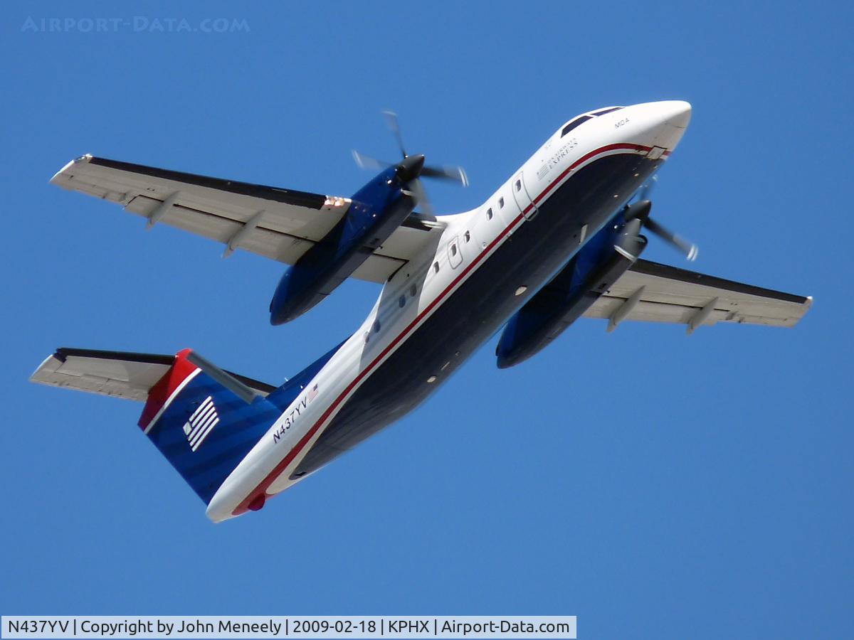 N437YV, 1996 De Havilland Canada DHC-8-202 Dash 8 C/N 437, Departure from 07L