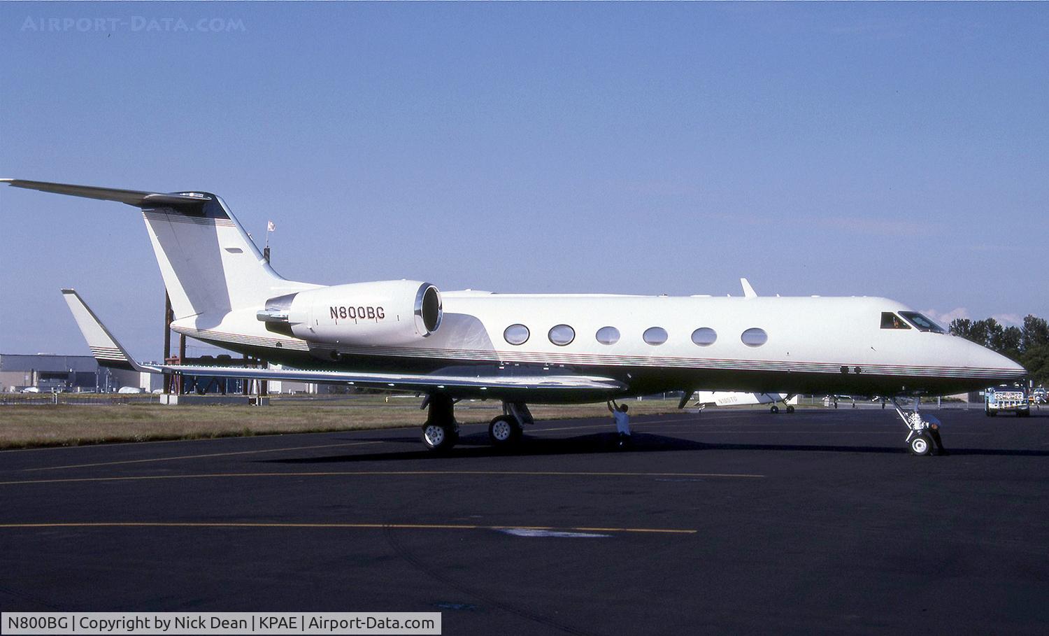 N800BG, 1988 Gulfstream Aerospace Gulfstream IV C/N 1034, KPAE