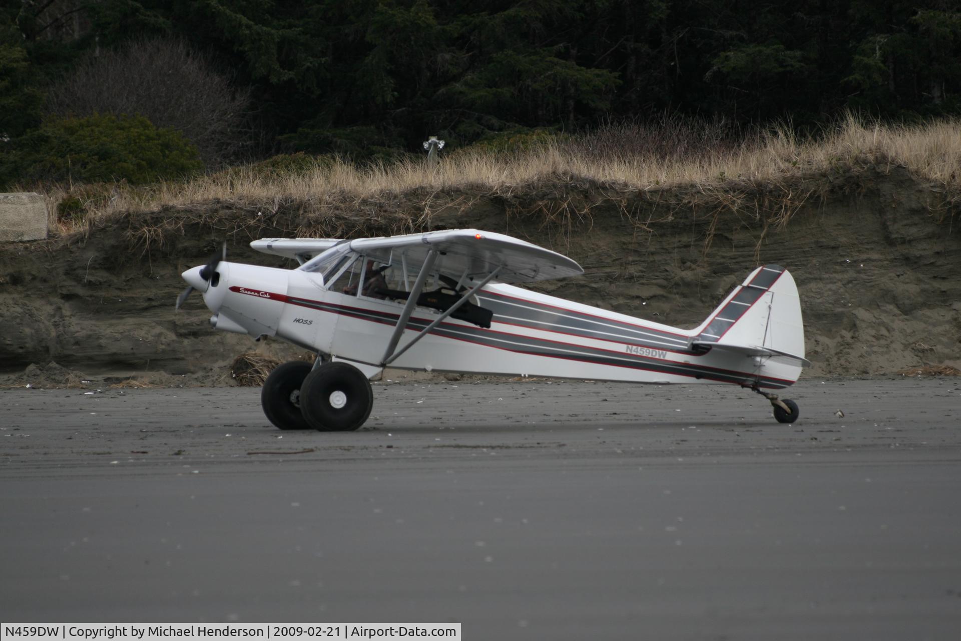 N459DW, Piper PA-18 Super Cub Replica C/N SMITH 1-59DW, At Copalis Beach, WA