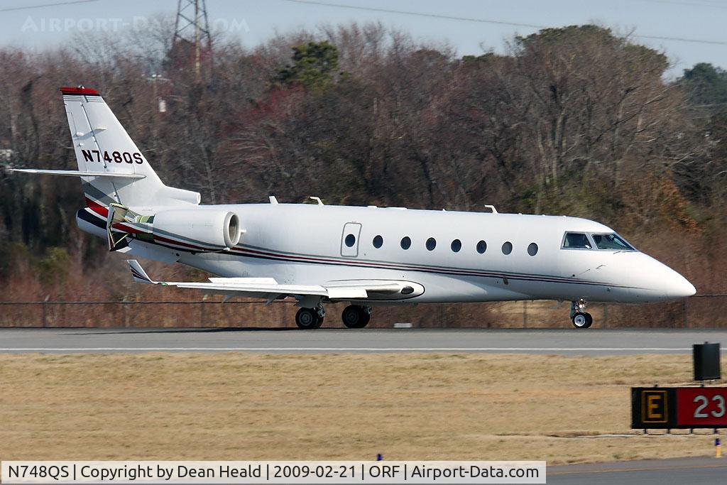 N748QS, 2006 Israel Aircraft Industries Gulfstream 200 C/N 157, NetJets Aviation 2006 IAI/Gulfstream 200 Galaxy N748QS rolling out on RWY 23 after arrival from San Diego Int'l (KSAN). I was dozing off and missed getting the touchdown.