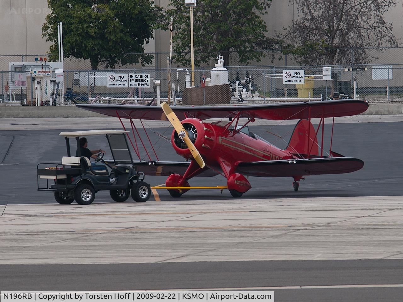 N196RB, 1996 Waco YMF C/N F5C-071, N196RB being pulled from its hangar