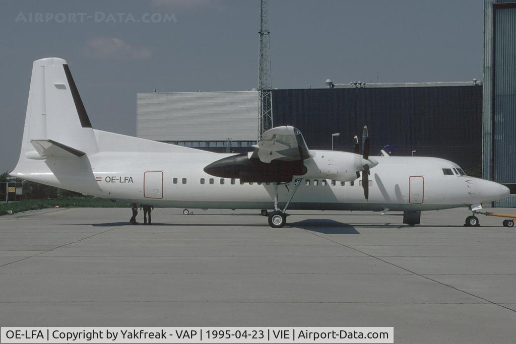 OE-LFA, 1988 Fokker 50 C/N 20122, ex Austrian Air Service Fokker 50