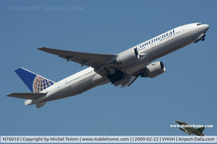 N76010, 1999 Boeing 777-224/ER C/N 29480, Continental Airlines