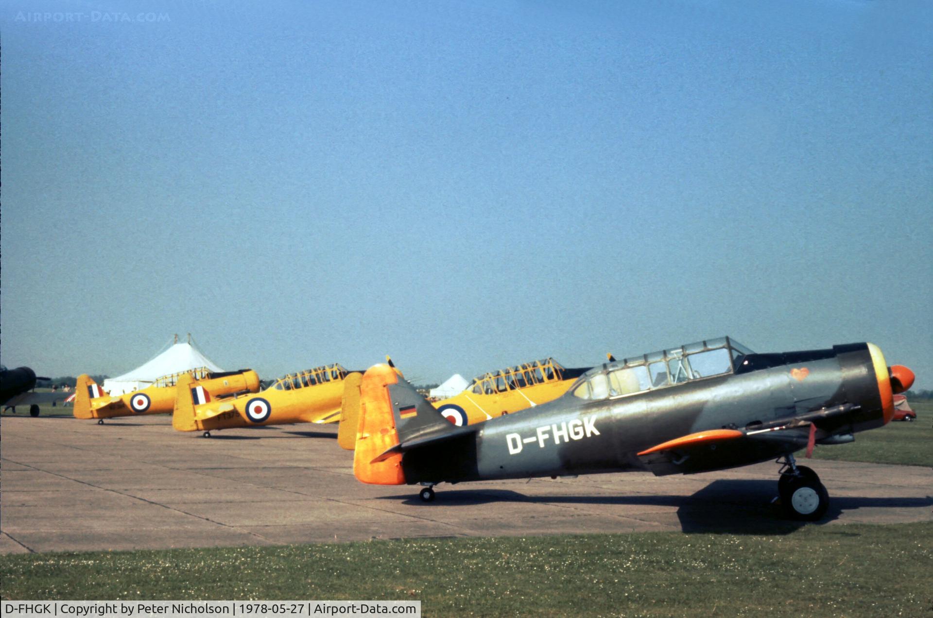 D-FHGK, 1942 Noorduyn AT-16 Harvard IIB C/N 14A-324, One of a number of Harvards attending the Bassingbourn Air Show of 1978.