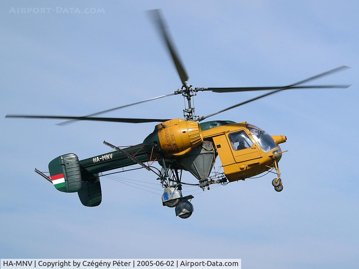 HA-MNV, 1976 Kamov Ka-26 Hoodlum C/N 7605608, Landing for filling up some pesticide.