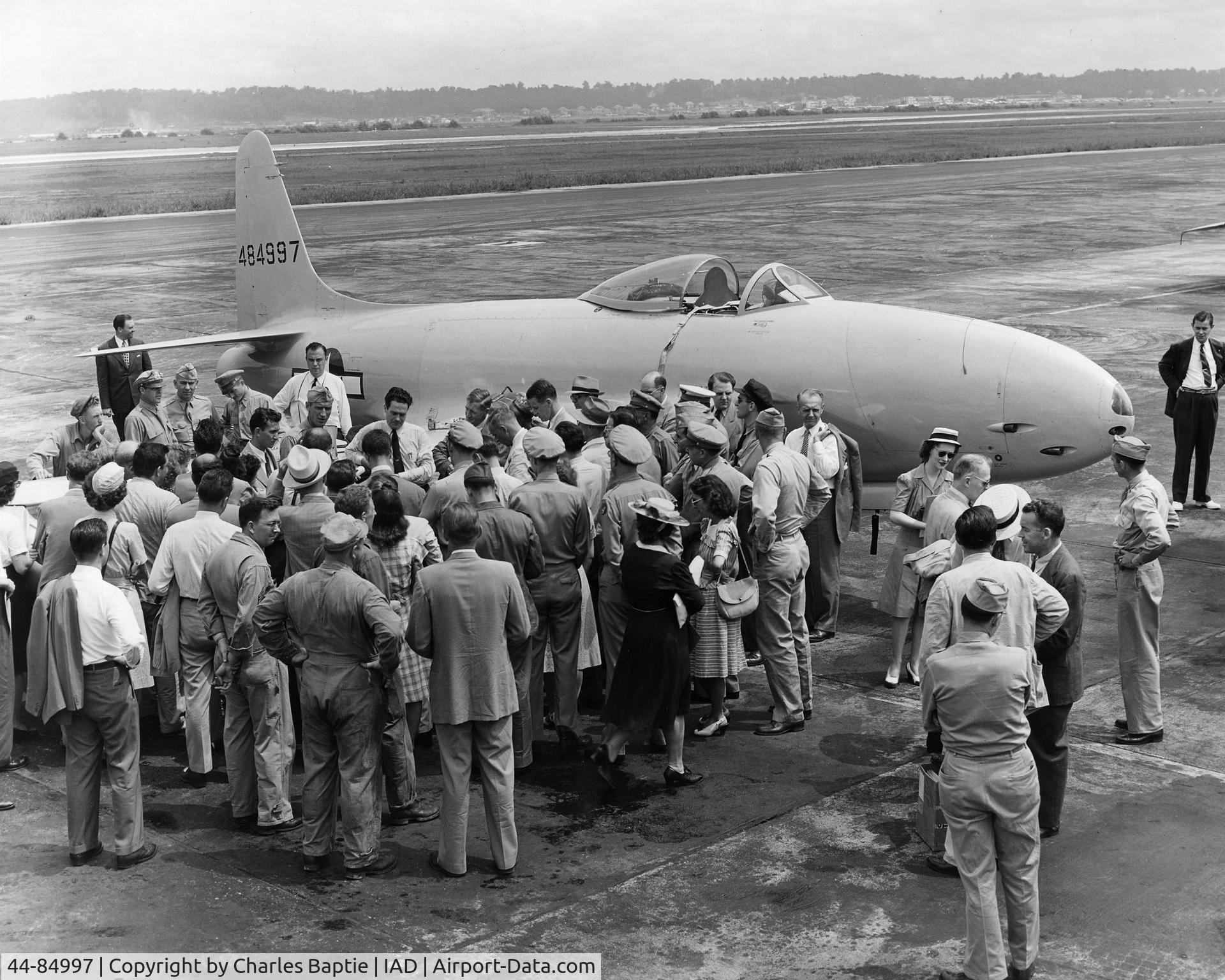 44-84997, 1944 Lockheed P-80A-1-LO Shooting Star C/N 080-1020, National Airport Photo. Taken by Charles Baptie who was a Photorapher for Captal Airlines. Passedaway in 2000