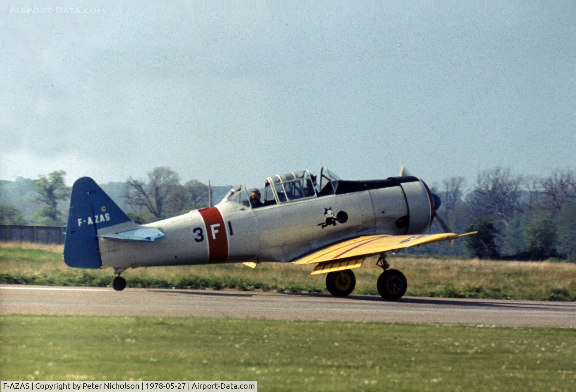 F-AZAS, 1951 North American T-6G Texan C/N 182-736, This Texan attended the 1978 Bassingbourn Air Show.