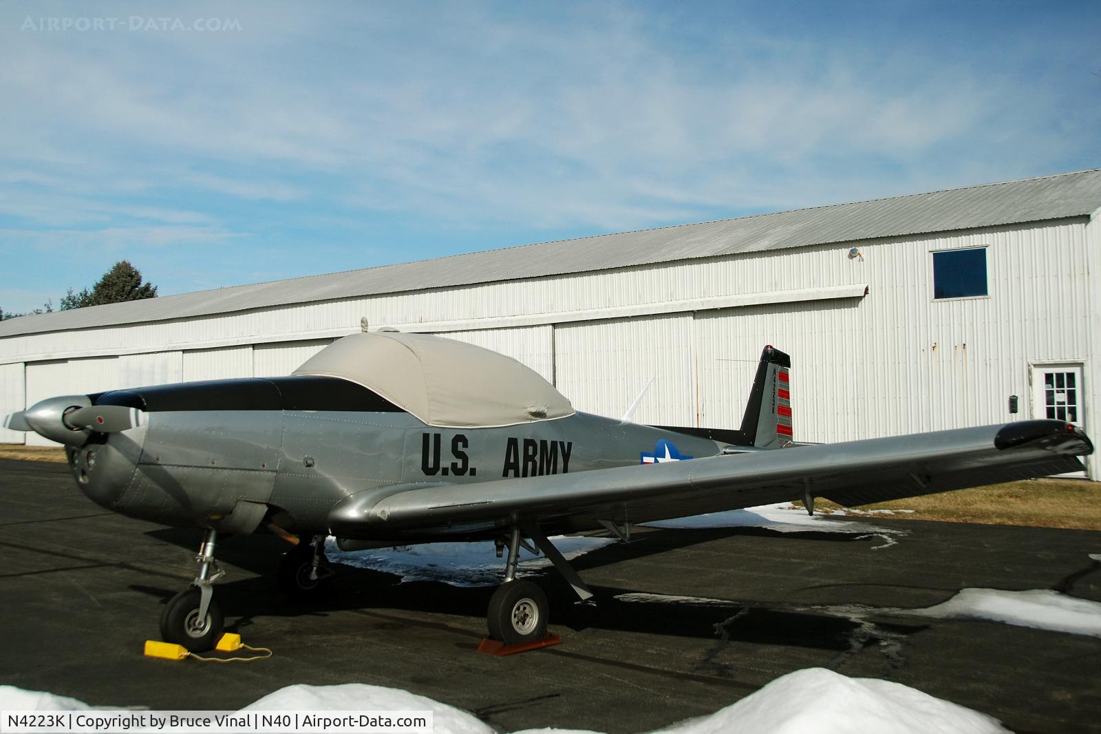 N4223K, 1948 Ryan Navion C/N NAV-4-1223, Parked at Sky Manor