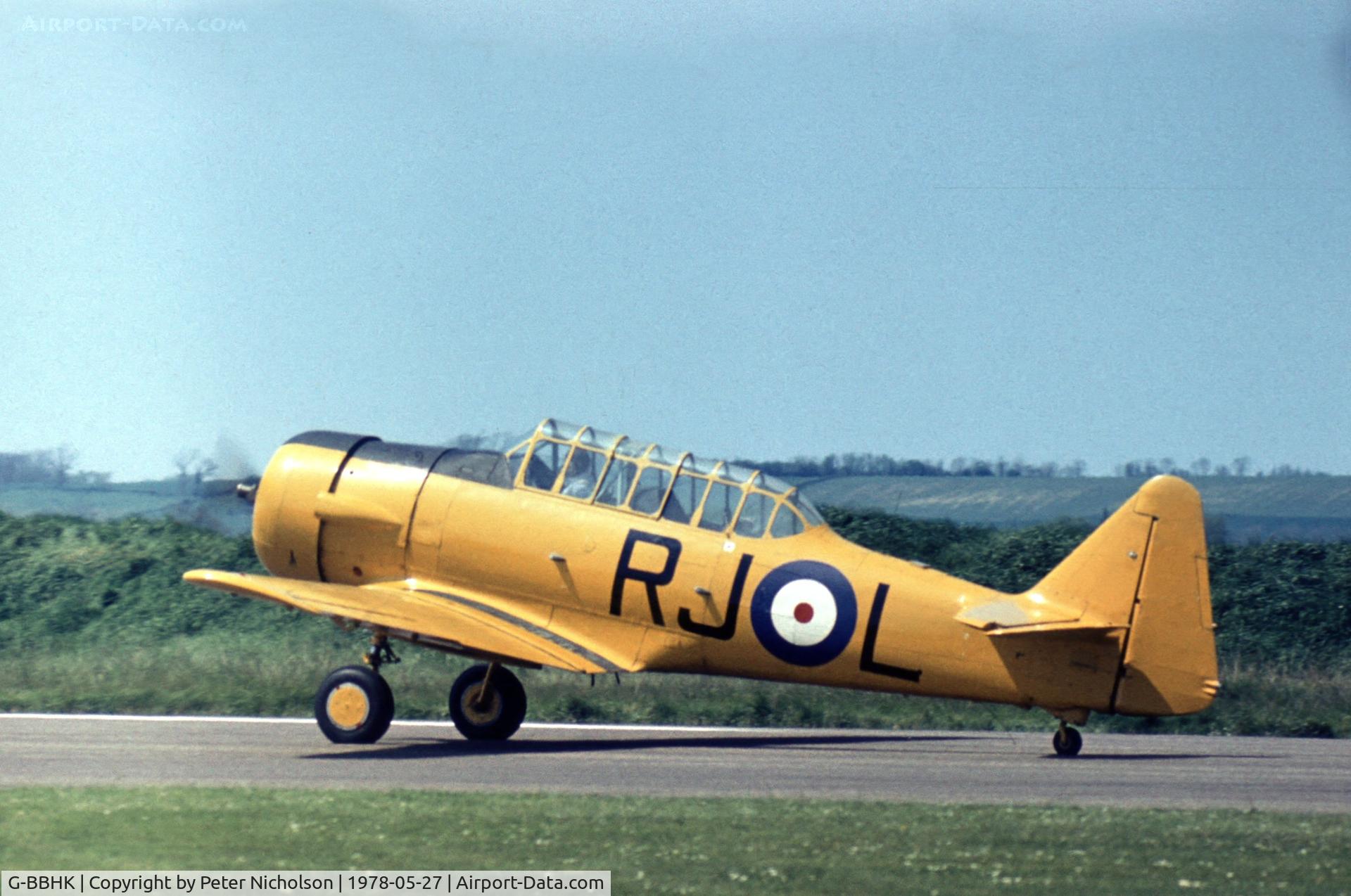 G-BBHK, 1943 Noorduyn AT-16 Harvard IIB C/N 14-787, This Harvard attended the 1978 Bassingbourn Air Show.