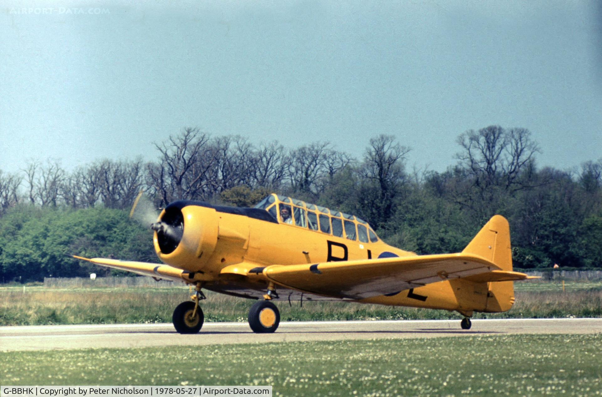 G-BBHK, 1943 Noorduyn AT-16 Harvard IIB C/N 14-787, Another view of this Harvard at the 1978 Bassingbourn Air Show.