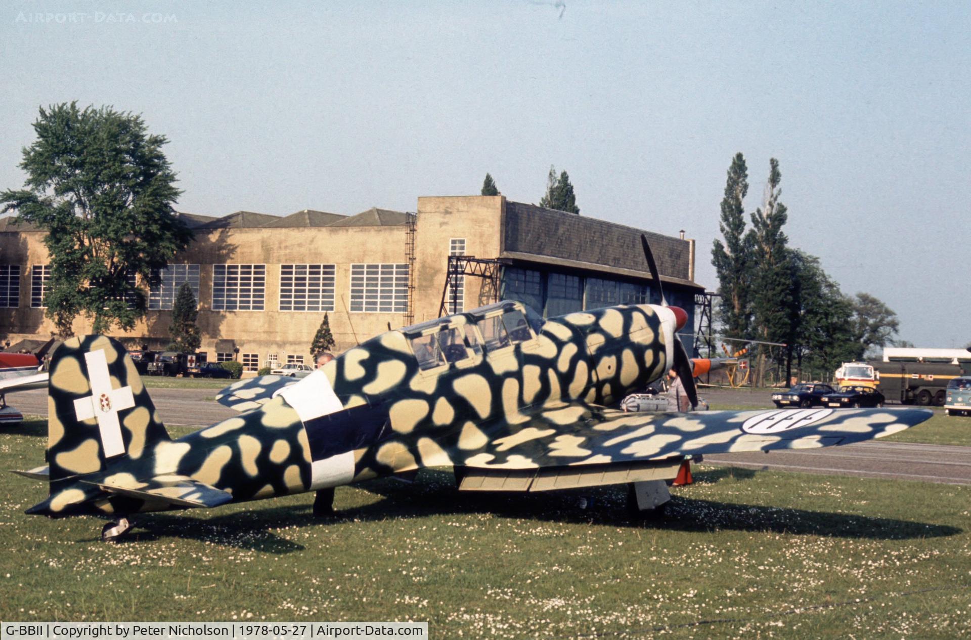 G-BBII, 1950 Fiat G-46-3B C/N 44, Another view of the ex-Italian AF Fiat at the 1978 Bassingbourn Air Show.
