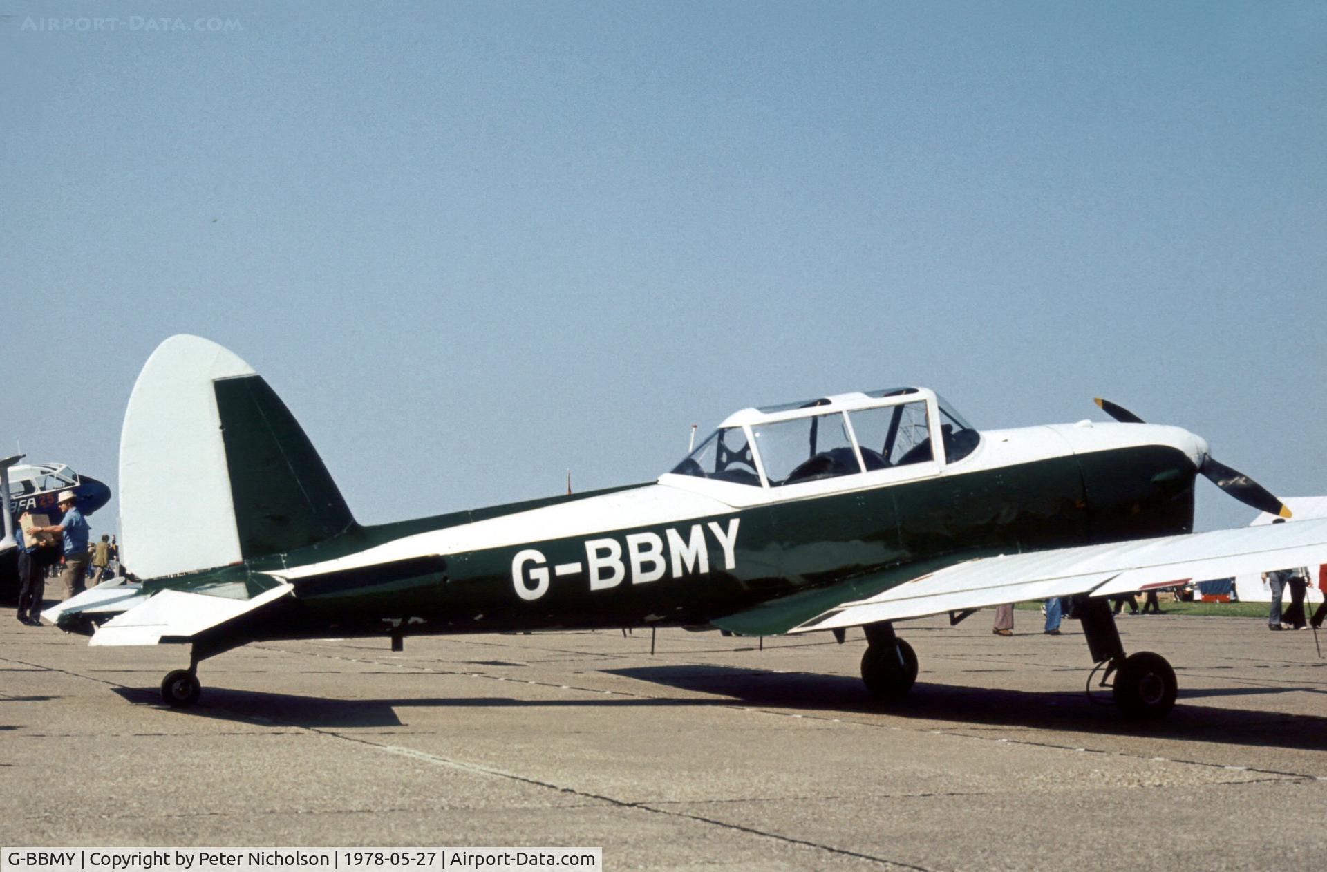 G-BBMY, 1950 De Havilland DHC-1 Chipmunk 22 C/N C1/0584, This Chipmunk was present at the 1978 Bassingbourn Air Show.