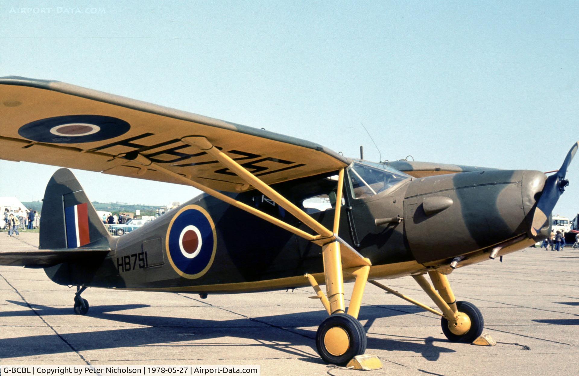 G-BCBL, 1946 Fairchild UC-61K Argus III (24R-46A) C/N 989, This aircraft attended the 1978 Bassingbourn Air Show as Fairchild Argus III HB751.