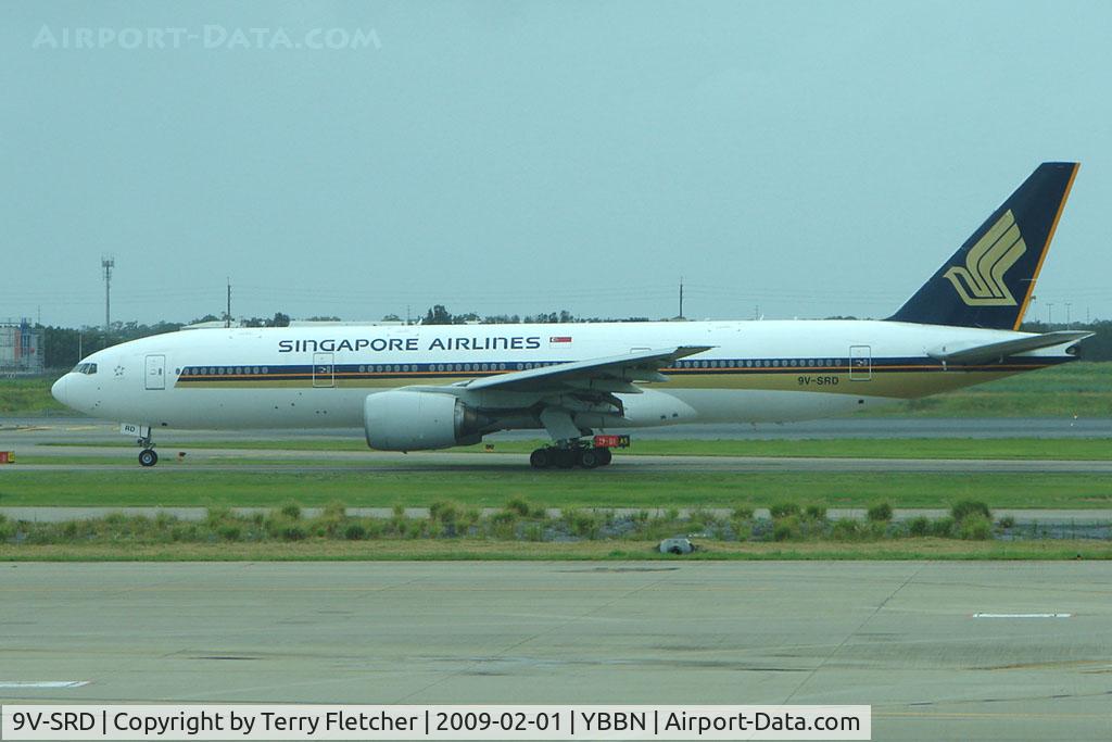 9V-SRD, 1998 Boeing 777-212/ER C/N 28514, Singapore B777 at Brisbane