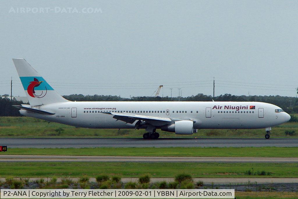 P2-ANA, 1989 Boeing 767-366/ER C/N 24541, Air Niugini B767 at Brisbane