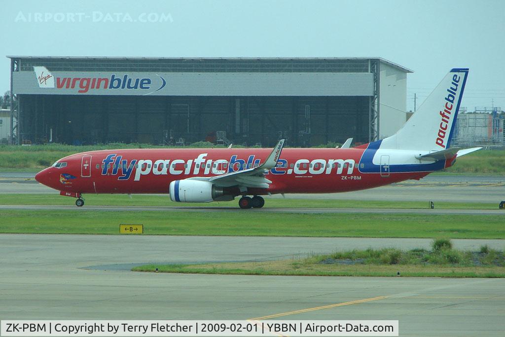 ZK-PBM, 2008 Boeing 737-8FE C/N 36601, Pacific  Blue B737 at Brisbane