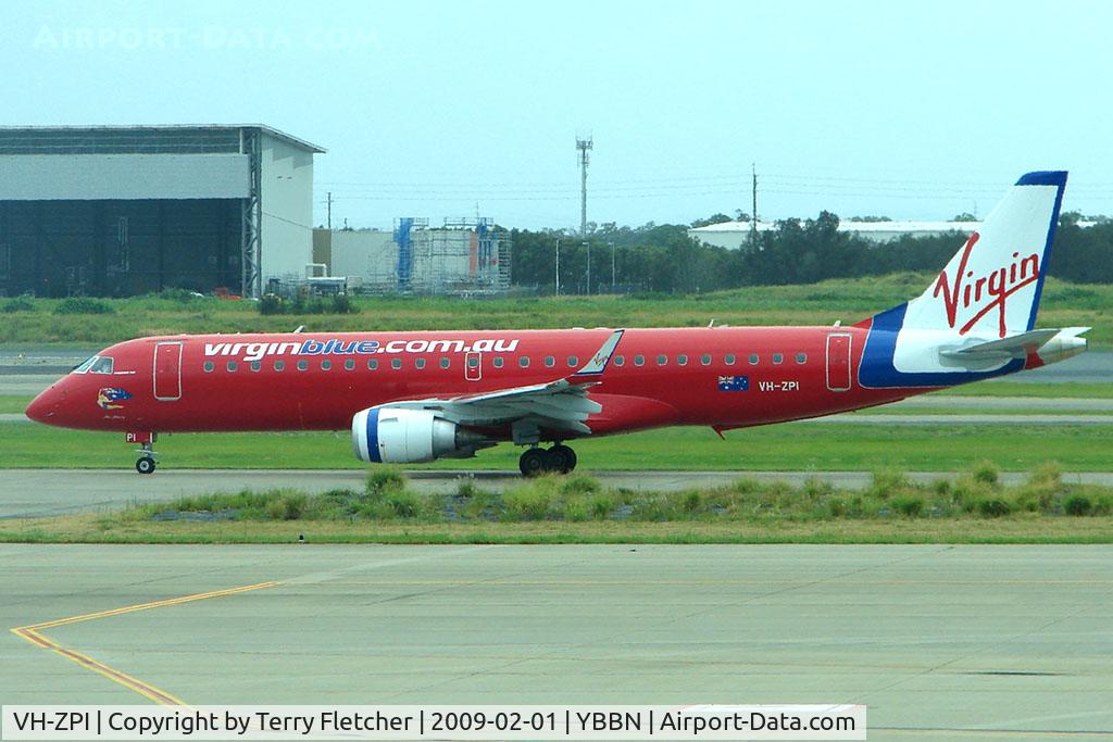 VH-ZPI, 2008 Embraer 190AR (ERJ-190-100IGW) C/N 19000202, Virgin Blue Emb190 at Brisbane
