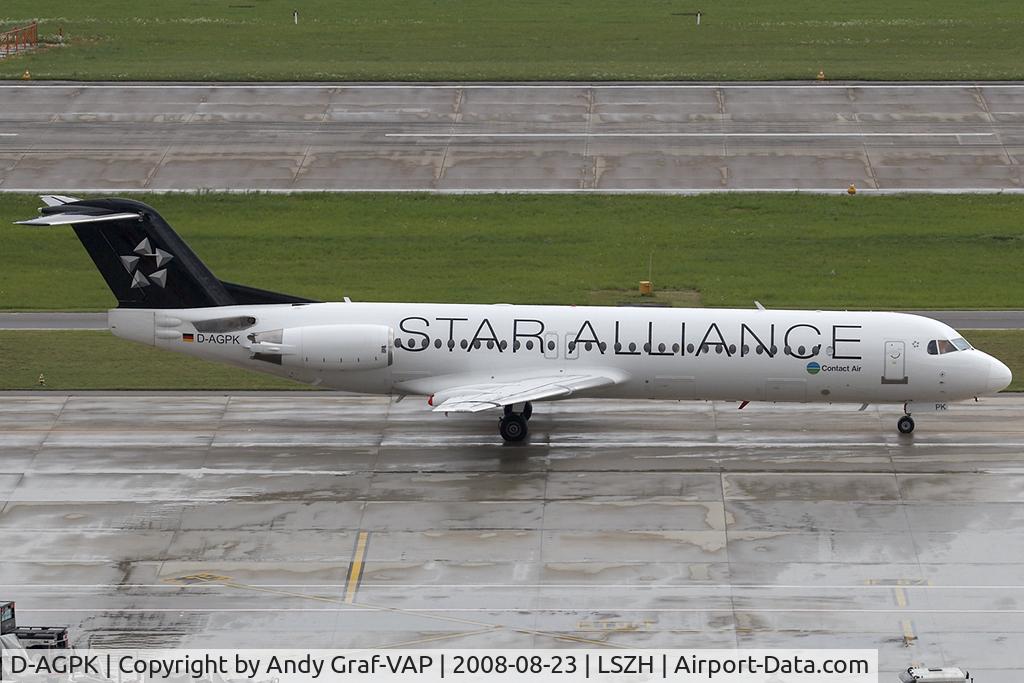 D-AGPK, 1990 Fokker 100 (F-28-0100) C/N 11313, Contact Air F100