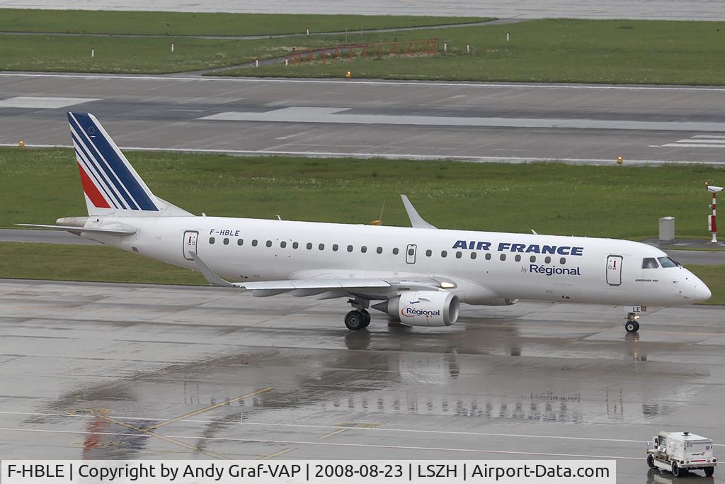 F-HBLE, 2007 Embraer 190AR (ERJ-190-100IGW) C/N 19000123, Air France EMB190