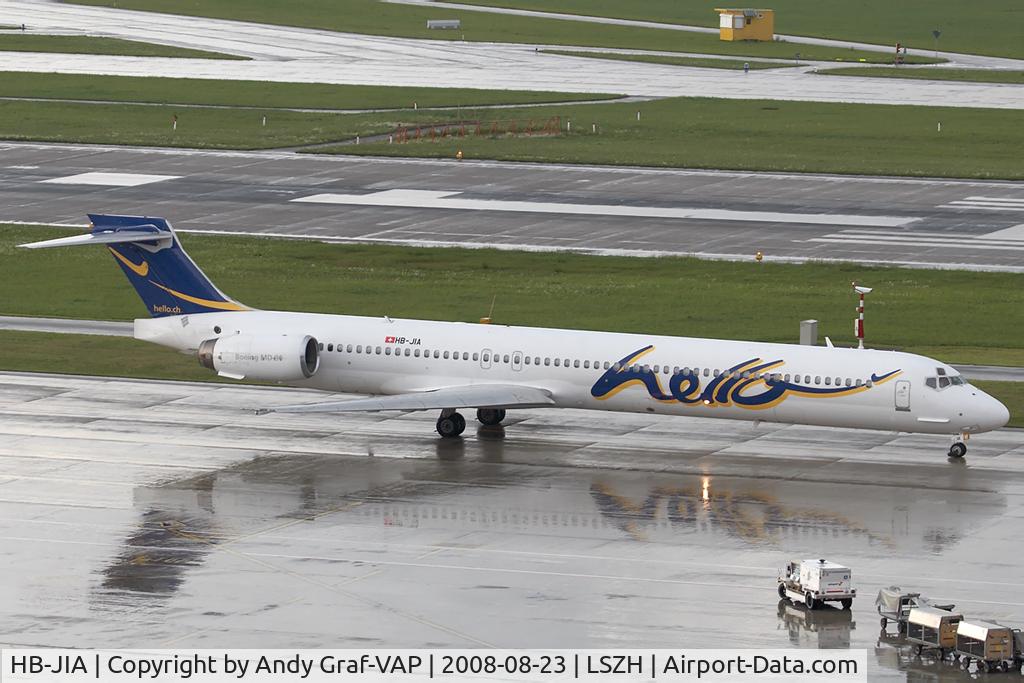 HB-JIA, 1997 McDonnell Douglas MD-90-30 C/N 53552, Hello MD90