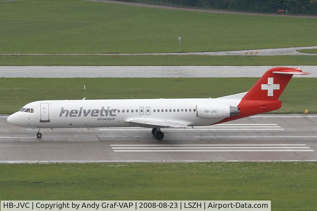 HB-JVC, 1994 Fokker 100 (F-28-0100) C/N 11501, Helvetic F100