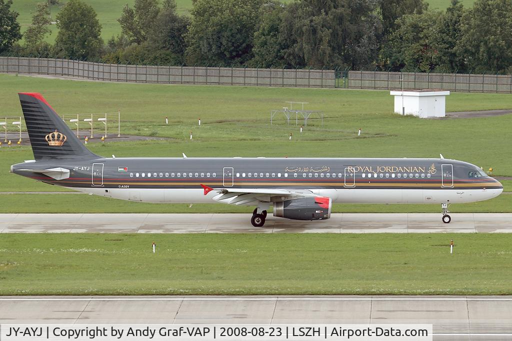 JY-AYJ, 2008 Airbus A321-231 C/N 3458, Royal Jordanian A321