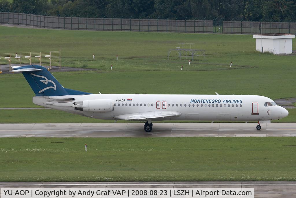 YU-AOP, 1991 Fokker 100 (F-28-0100) C/N 11332, Montenegro Airlines F100