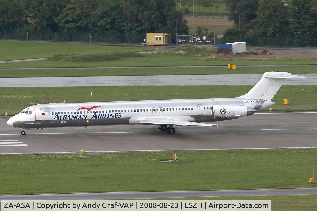 ZA-ASA, 1983 McDonnell Douglas MD-82 (DC-9-82) C/N 49165, Albanian Airlines MD80