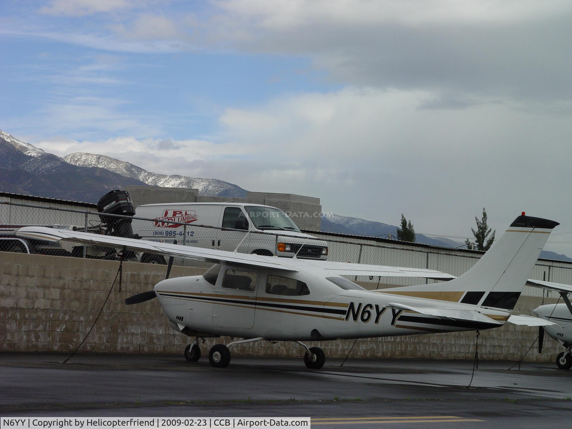 N6YY, 1979 Cessna T210N Turbo Centurion C/N 21063307, Parked in the rain, northside of Cable