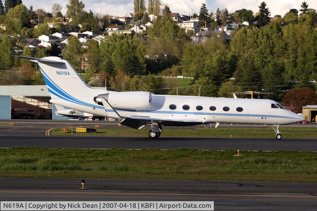 N619A, 1990 Gulfstream Aerospace Gulfstream IV C/N 1123, KBFI (Formerly registered I-LUBI also uploaded)