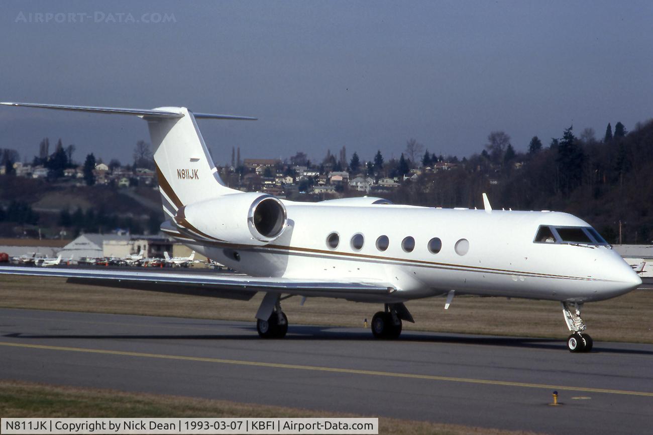 N811JK, 1990 Gulfstream Aerospace Gulfstream IV C/N 1140, KBFI (Joan Kroc of Ray Kroc McDonalds Restuarants fame)