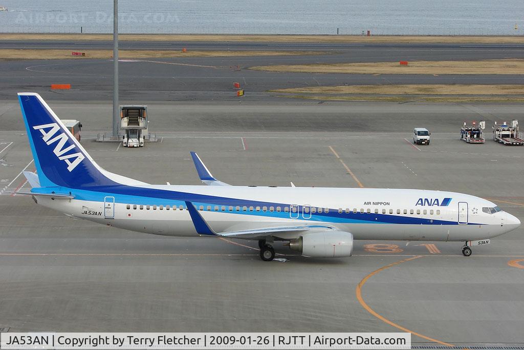 JA53AN, 2008 Boeing 737-881 C/N 33891, ANA B737 at Haneda