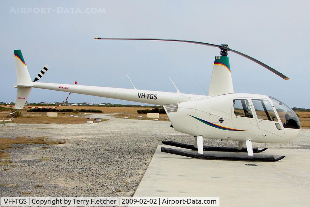 VH-TGS, 2004 Robinson R44 II C/N 10262, Robinson R44 at Phillip Island for pleasure trips