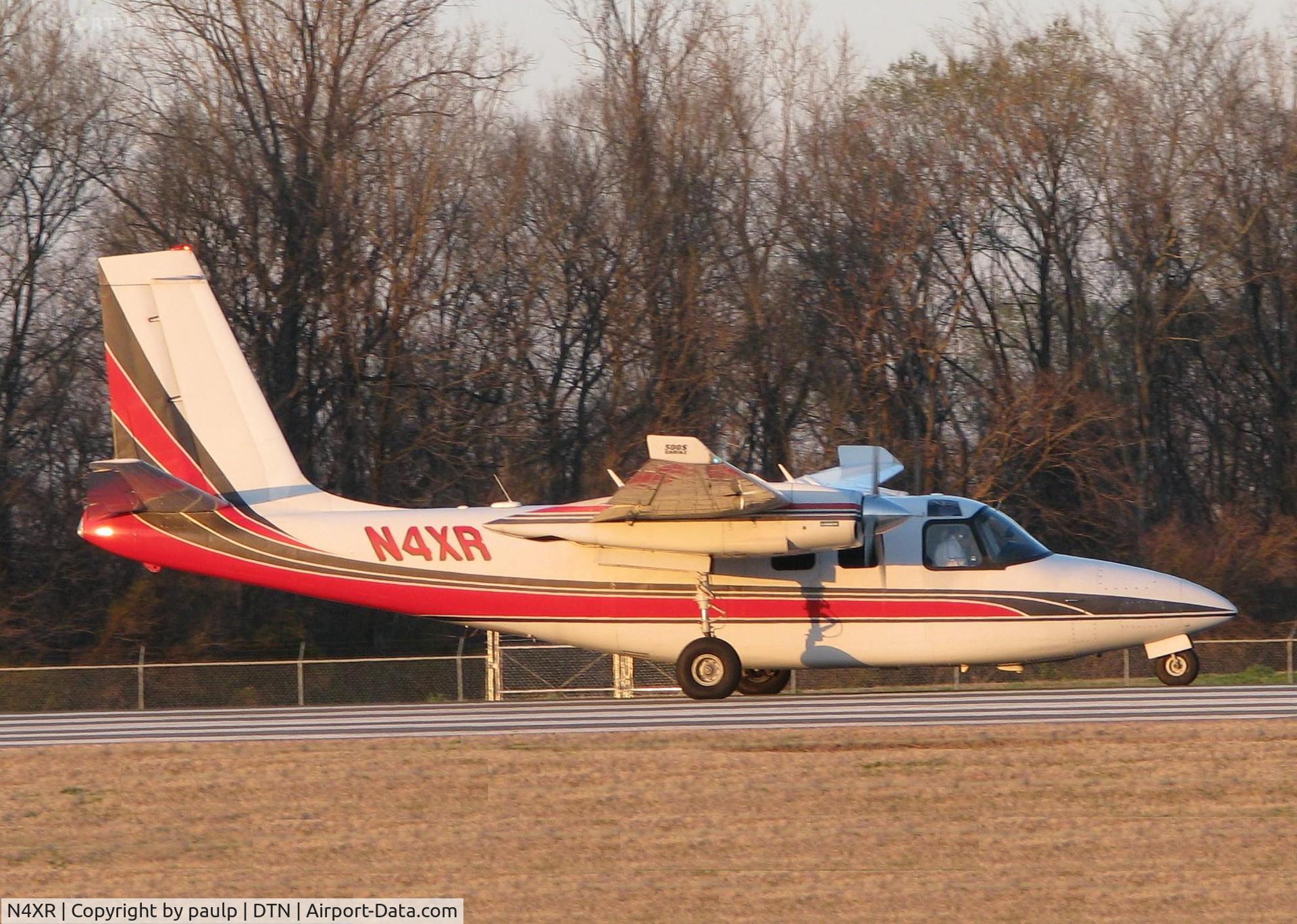 N4XR, 1972 Aero Commander 500 S C/N 3126, Starting its take off roll on runway 14 at the Shreveport Downtown airport.