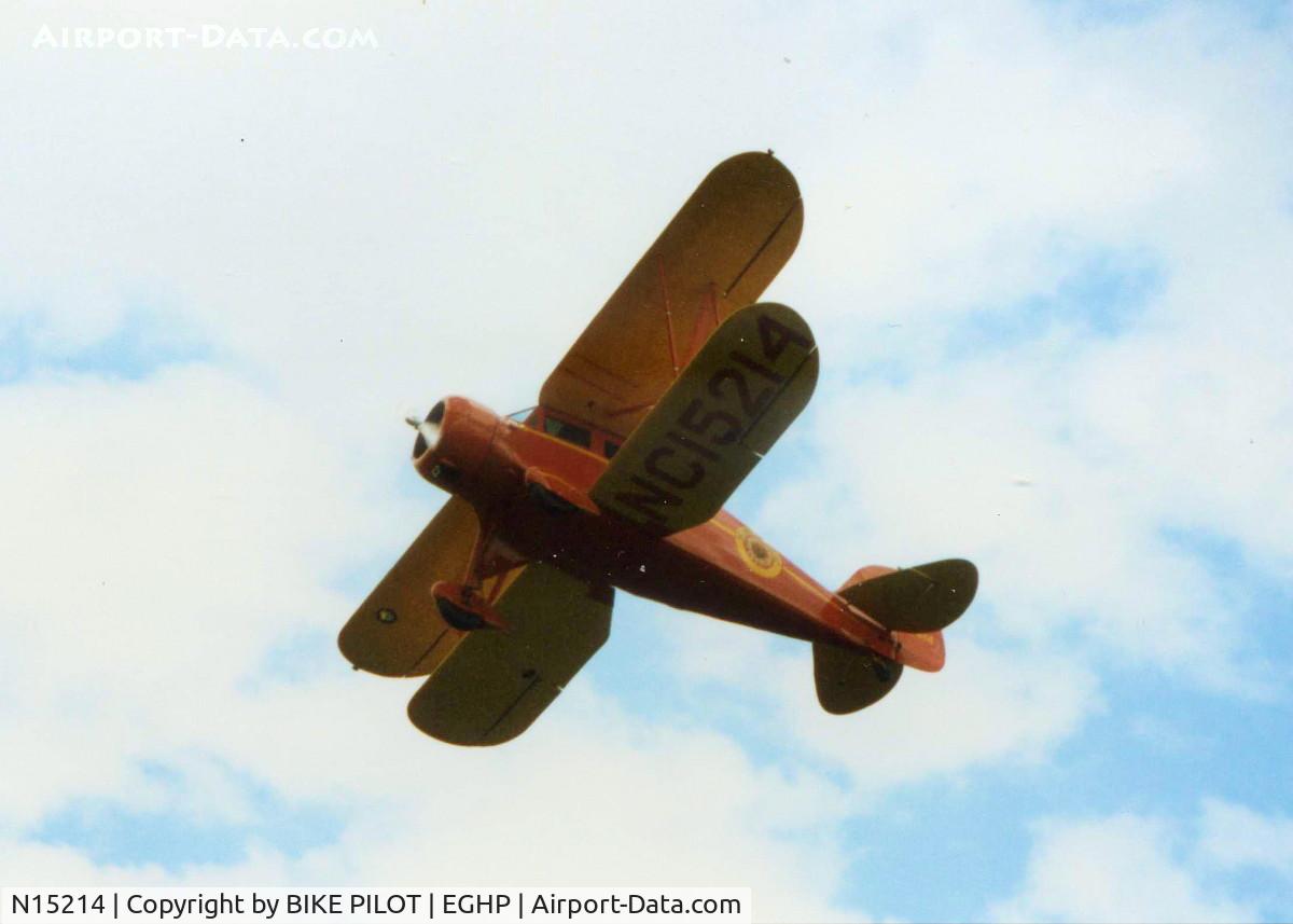 N15214, 1935 Waco UKC-S C/N 3981, GOOD LOOKING WACO OVER FLYING POPHAM 1987