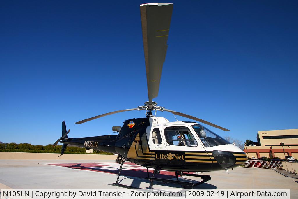 N105LN, 1999 Eurocopter AS-350B-3 Ecureuil Ecureuil C/N 3249, On the Arrowhead Hospital Landing Pad