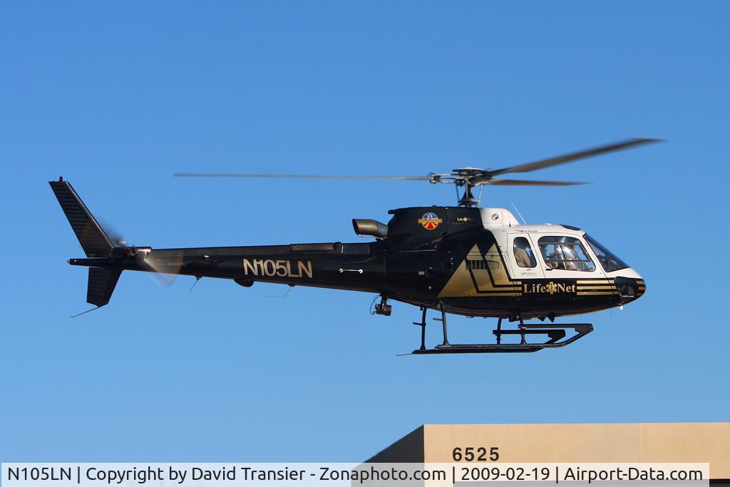 N105LN, 1999 Eurocopter AS-350B-3 Ecureuil Ecureuil C/N 3249, Taking off from Arrowhead Hospital in Glendale, Arizona