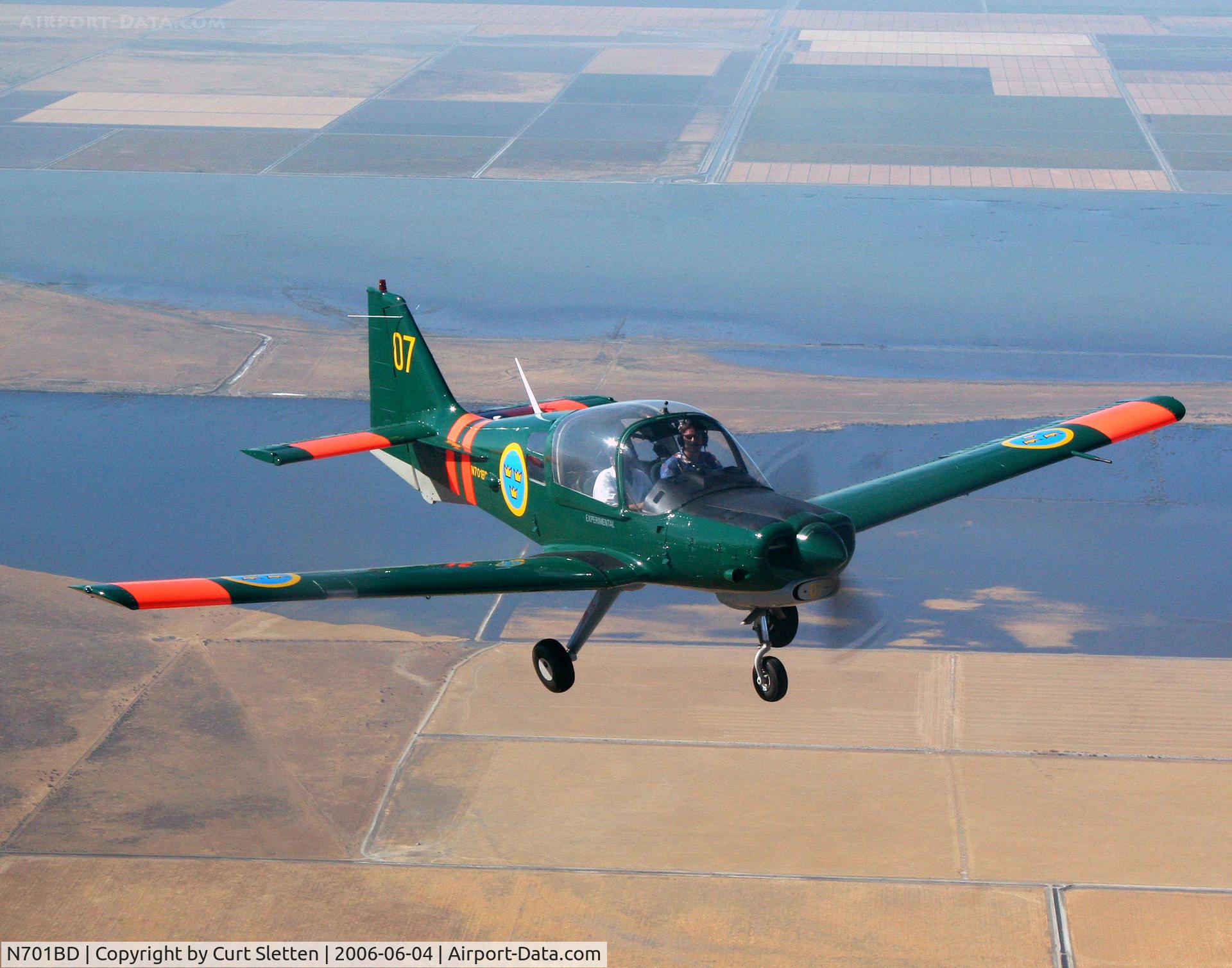 N701BD, 1971 Scottish Aviation Sk.61D Bulldog C/N BH100/107, Bulldog in Swedish Colors