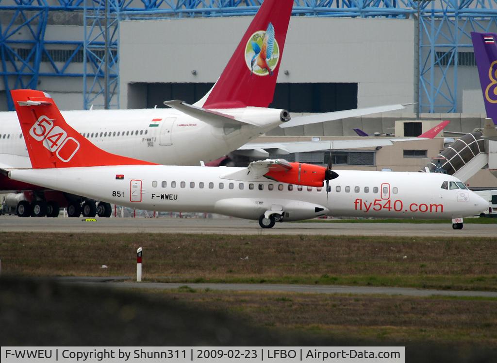 F-WWEU, 2009 ATR 72-212A C/N 851, C/n 851 - For Fly540 Angola